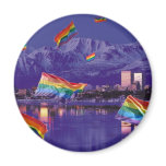 Anchorage, AK Flying Pride magnets