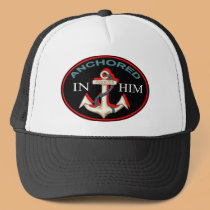 Anchored in Him Cap hats by Exhortations Anchored in Him Cap hats