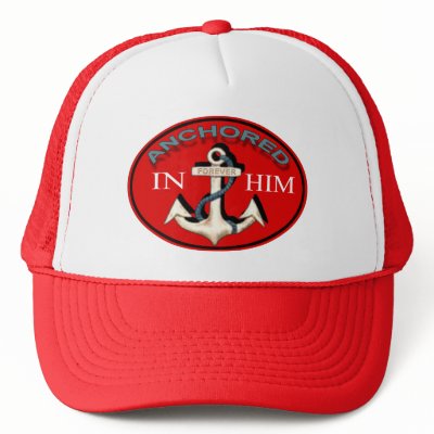 Anchored in Him Cap Mesh Hats by Exhortations
