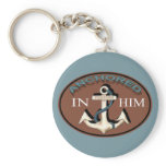 Anchored in Him Keychain