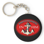 Anchored in Him Keychain