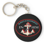 Anchored in Him Keychain