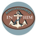 Anchored in Him Sticker
