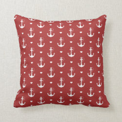 Anchors and Hearts Pillow
