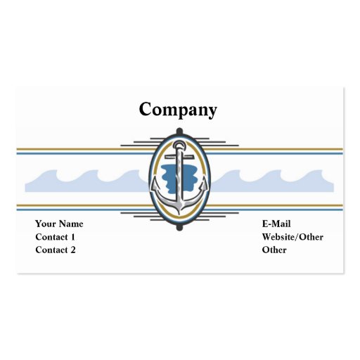 Anchors Away Business Card Templates (front side)