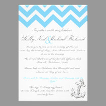 Anchors Away Wedding Invitation invitations