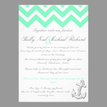 Anchors Away Wedding Invitation invitations