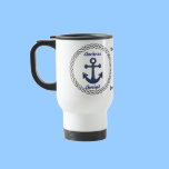 Anchors Aweigh Personalized Travel Mug mugs