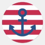 Anchors Aweigh Round Stickers