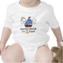 Anchors Aweigh Sailboat 1st Birthday Baby Bodysuit t-shirts