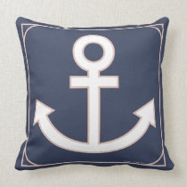 Anchors Aweigh Seafarer Pillow in Nautical Navy