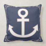 Anchors Aweigh Seafarer Pillow in Nautical Navy