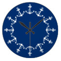 Anchors Round Wall Clock