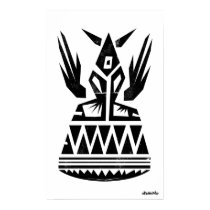 Ancient Abstract symbol with Wings 2 posters
