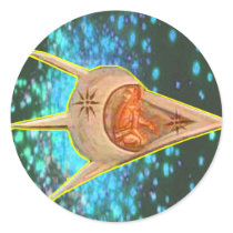 Ancient Astronauts Round Sticker