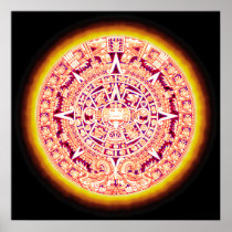 Ancient Aztec Calendar Print