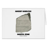 Ancient Babelfish Rosetta Stone (Communication) Greeting Cards