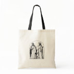 Ancient Britons Druids Antique Engraving Design Tote Bags