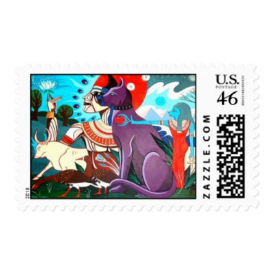 Ancient Cat by Gregory Gallo Postage