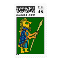 Ancient Celtic Warrior Postage Stamps