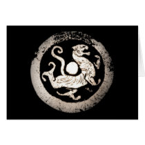 Ancient Chinese Dragon Rubbing Greeting Cards