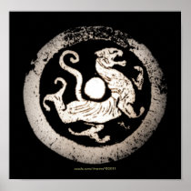 Ancient Chinese Dragon Rubbing Posters