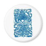 Ancient Chinese Symbol : God of Door (V2) Fridge Magnets