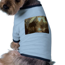 ancient dinosaur dog t-shirt