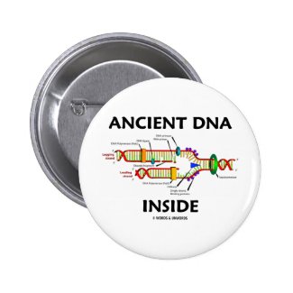 Ancient DNA Inside (DNA Replication Humor) Pin