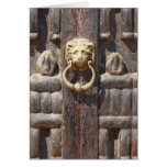 Ancient Door with Lion Knocker Card