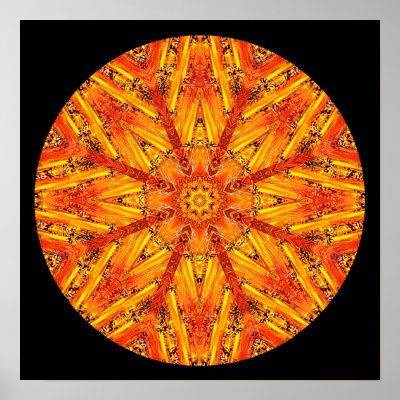 Ancient Echoes Crystal Mandala Print by light_art