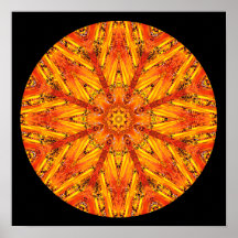 Ancient Echoes Crystal Mandala Poster