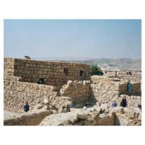 Ancient edifice, Masada, Israel Flyer Design