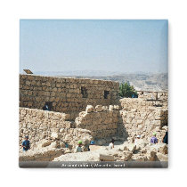 Ancient edifice, Masada, Israel Fridge Magnets