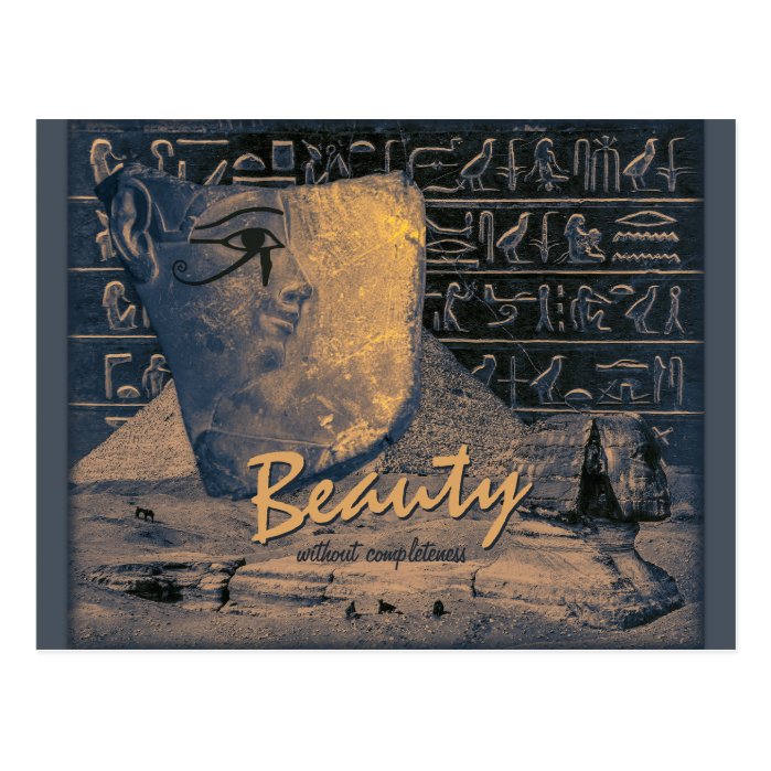 Ancient Egypt collage with beautiful face CC0364 Postcard