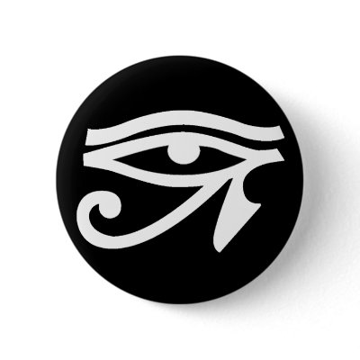 Ancient Egypt Eye Symbol Button by Jamene_Clothing