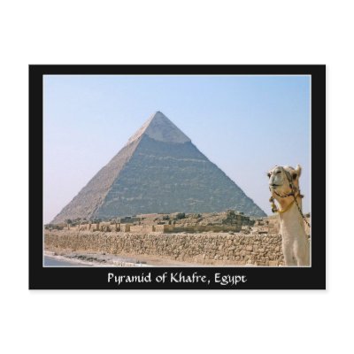Ancient Egypt: Pyramid of Khafre, Egypt Post Card by wasootch