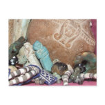 Ancient Egyptian amulets and beads Postcard