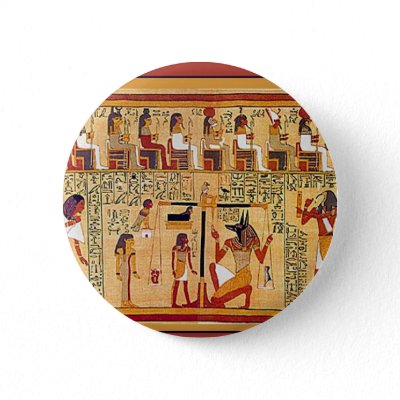 Ancient Egyptian Book of the Dead. Pinback Button