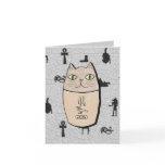Ancient Egyptian Canopic Kitty Note Card