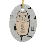 Ancient Egyptian Canopic Kitty Ornament