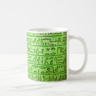 Ancient Hieroglyphs Green Mug