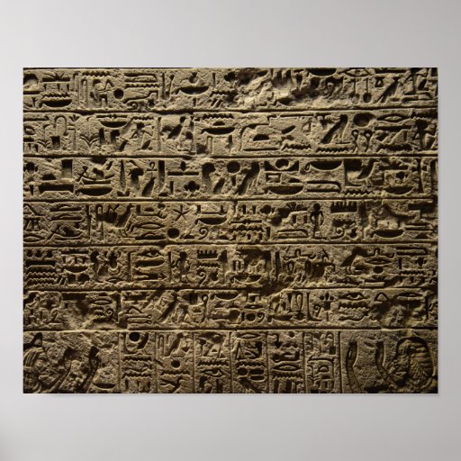 ancient egyptian hieroglyphs poster Zazzle
