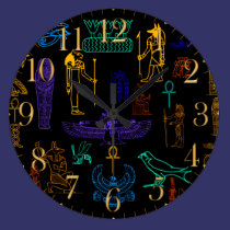 Ancient Egyptian Hieroglyphs & Symbols wall clocks