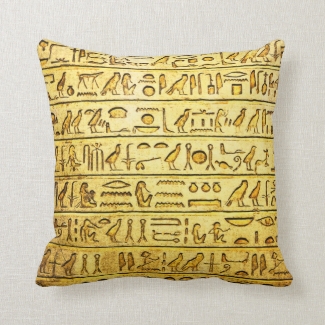 Ancient Egyptian Hieroglyphs - Yellow