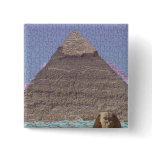 ANCIENT EGYPTIAN KHUFU SPHINX PYRAMID PUZZLE PINBACK BUTTONS
