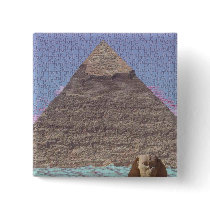 ANCIENT EGYPTIAN KHUFU SPHINX PYRAMID PUZZLE PINBACK BUTTONS
