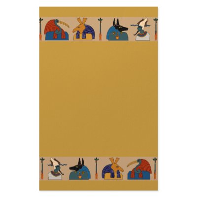 Ancient Egyptian Mythological Gods Mummy Ceremony Stationery Design by ChatRoomCowboy