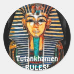 Ancient Egyptian Pharaoh Tutankhamen Round Sticker