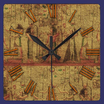 Ancient Egyptian Temple Wall Art wall clocks